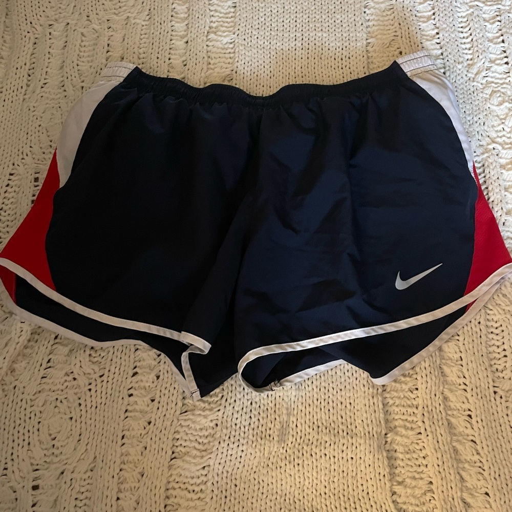 Red white and blue Nike shorts